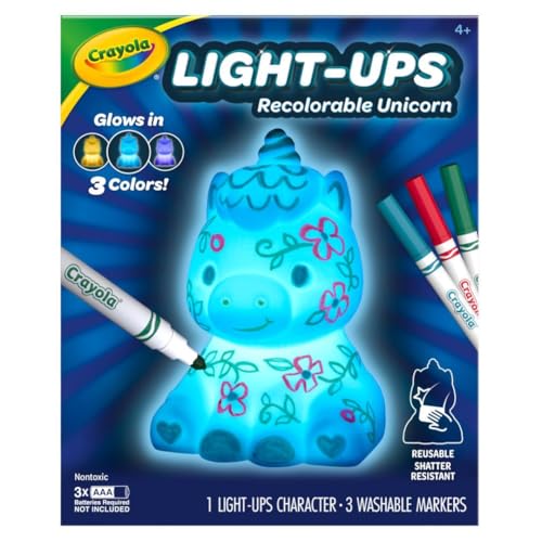 Crayola Light Ups - Unicorn, Reusable Holiday Craft, Glow In The Dark, Unicorn Gift for Kids, Decoration Craft, Toys & Gifts for Kids - image 2