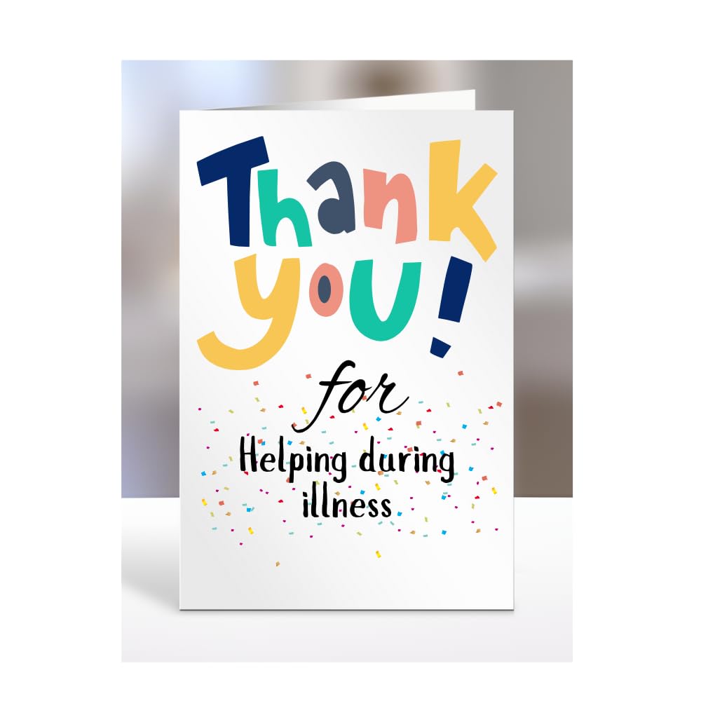 Thank you Card Present, For Helping during illness, Birthday Gifts for Men, Women, Female, Male, Him, Her, Presents for Christmas, A5-172a_122