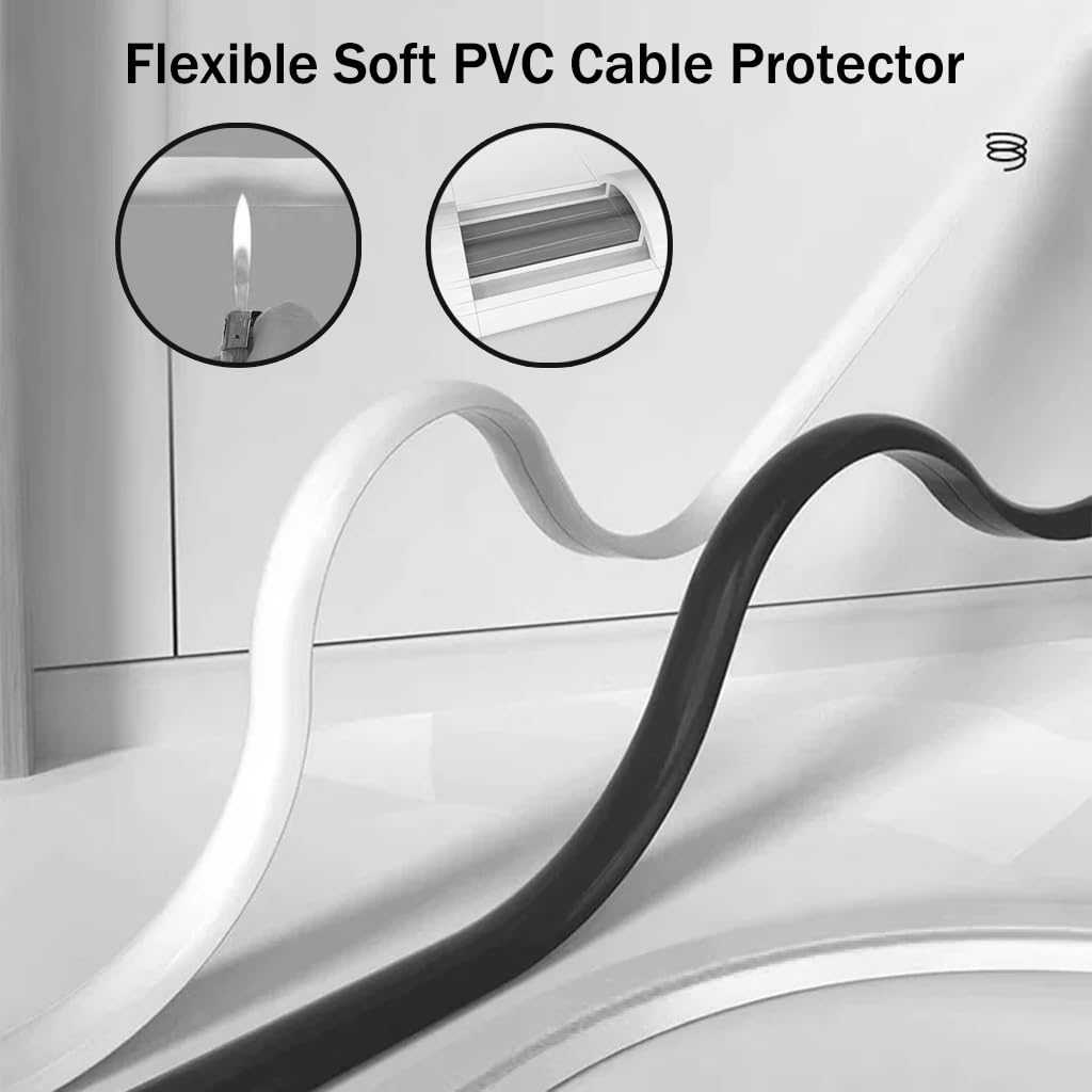 Escondecables De PVC Blando para Hoteles, Gestión De Cables Flexible Autoadhesiva, para Gimnasios/Exposiciones, Fácil De Desenrollar(Brown,5M)