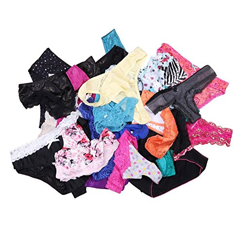 UWOCEKA Sexy Underwear, Kinds of Women Thong G-String Underpants Briefs Sexy Knickers Lacy Panties Multipack(20PCS,16)