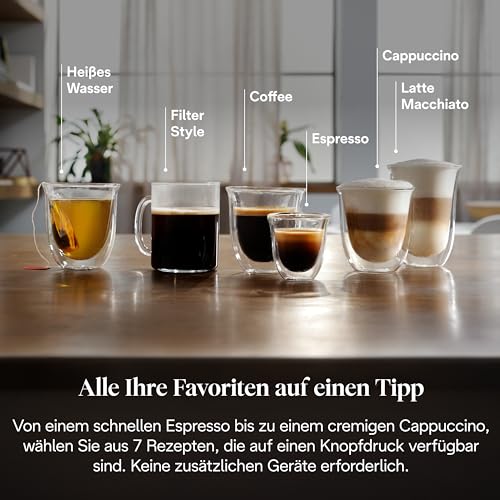 Foto von De'Longhi Magnifica Evo ECAM 292.81.B Kaffeevollautomat mit Milchsystem, 7 Direktwahltasten für Cappuccino, Espresso und weitere Kaffeespezialitäten, intuitives Bedienfeld, 2-Tassen-Funktion, Schwarz