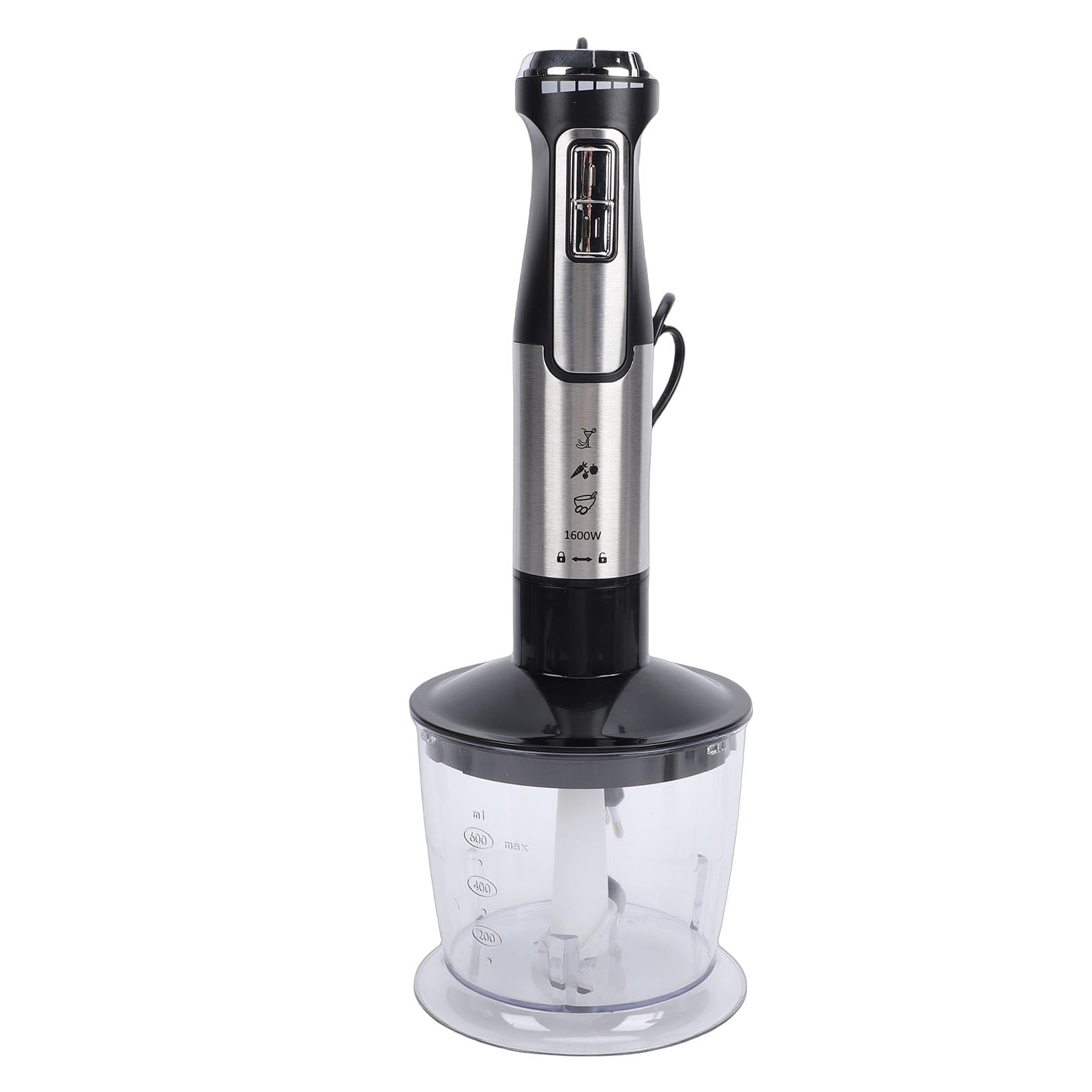 Annadue Ręczny Blender z Robotem Kuchennym, trzepaczką do Jajek, miarką, Mocnym Mikserem Ręcznym do Kuchni, Wielofunkcyjnym Mikserem Ręcznym, Ekspresem Smoothie (wtyczka UE 220-240v)