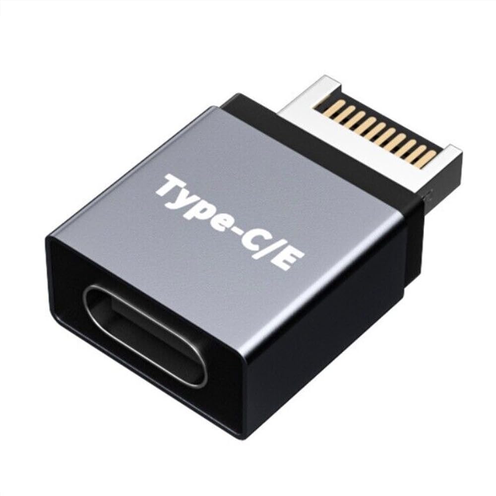 ETZIN Type-E Male to Type-C USB-C Female Adapter for Computer Front Motherboard Type E to USB C Adapter Data Transfer Rates up to 10Gbit/s .-picture-20