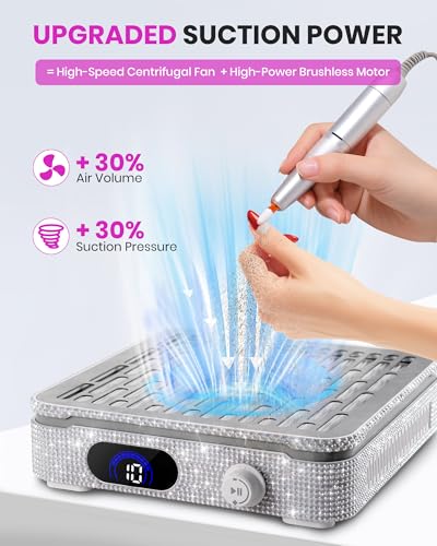 Extractor de polvo para uñas potente alámbrico miniatura 3