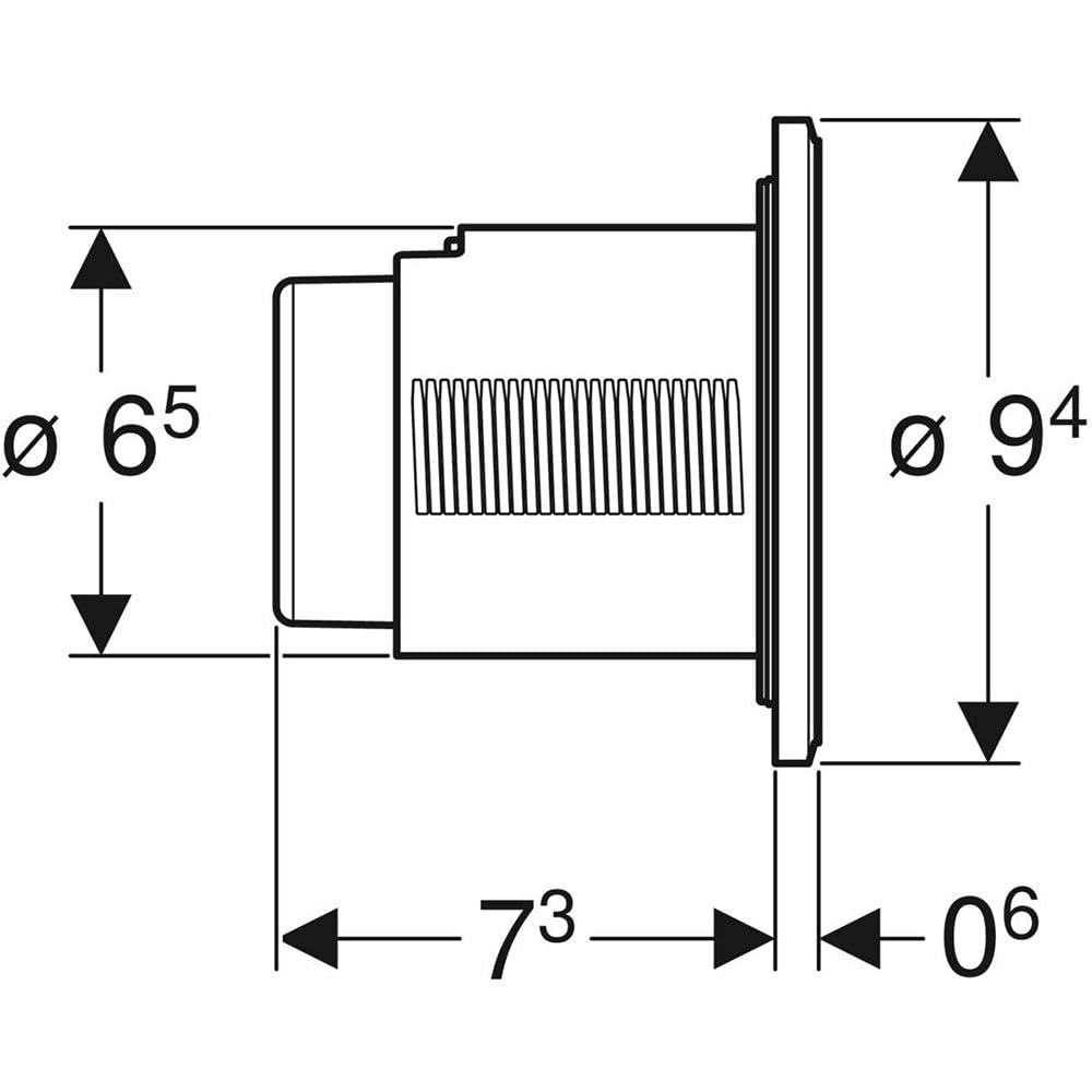 Geberit - Pulsador A Distancia Geberit Serie 01, Neumático, Para Doble Descarga, Para Cisterna Empotrada Sigma 8 Cm, Pulsador Empotrado: Blanco Alpino (116.043.11.1)