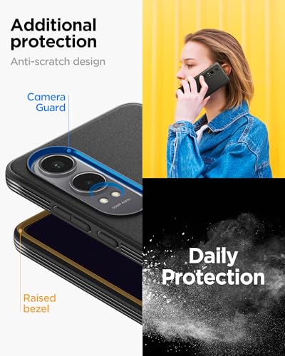 Image of Spigen Essential Sand Blast | OnePlus Nord CE 4 Lite 5G Case [Air Cushion Protection] [Flexible] OnePlus Nord CE 4 Lite 5G Back Cover | TPU - Matte Black