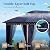 SUNSHINE VALLEY 10x13' Outdoor Patio Gazebo Wood Look, Canopy Tent with Heavy-Duty Metal Frame, Screened Gazebo with Dual Roof & Curtains, Patio Canopy with Mosquito Netting for Backyard, Navy Blue