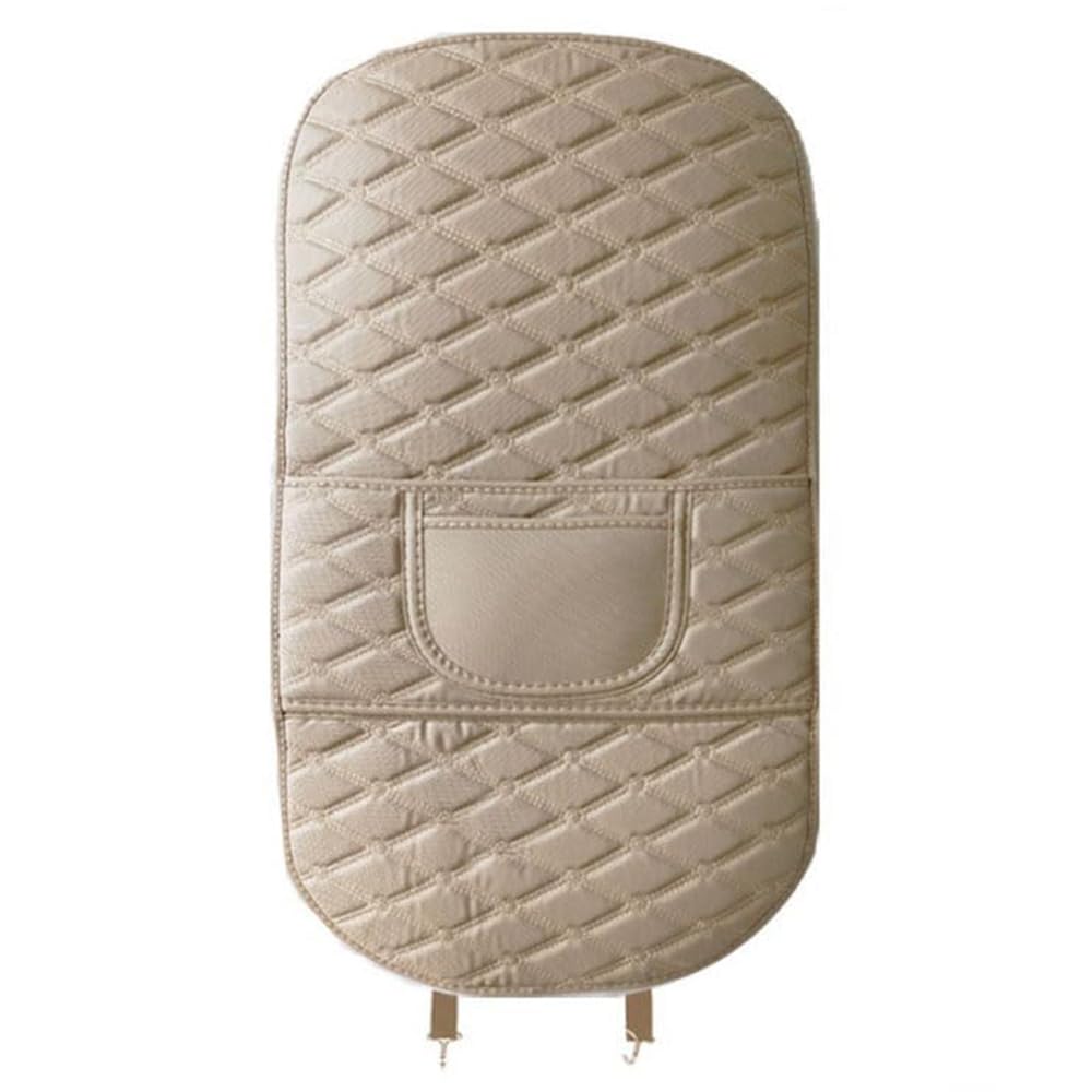 2 Stück Auto Rücksitz Anti Kick Pad für Subaru Impreza WRX, Wasserdicht Leder Rückenlehne Anti-Kick Pads Autositz RüCkenschutz Mit Taschen Sitzschutz Autositzschutz,Beige-L