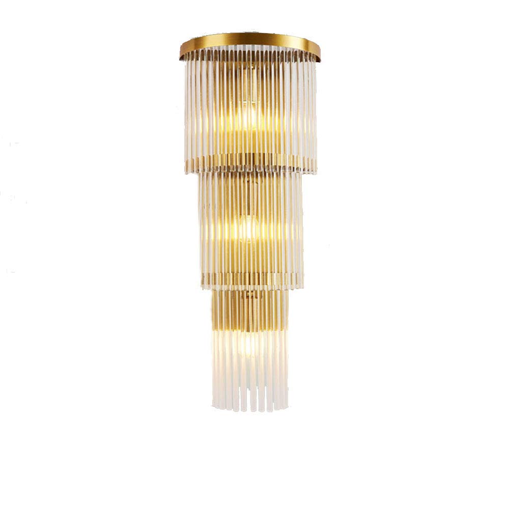 Luces de Pared LED, lámpara de Pared para Sala de Estar Interior, iluminación de Pared Decorativa de Cristal de Acero Inoxidable Moderna para Dormitorio, Camino, Pasillo, escaleras, balcón