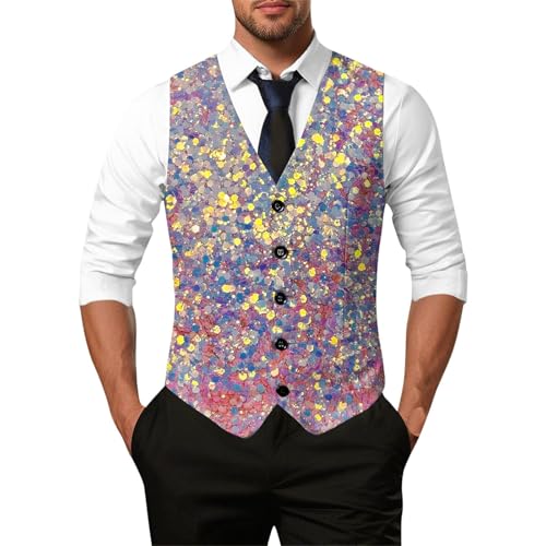 Chaleco de festival para hombre con estampado elegante ideal para salidas al aire libre