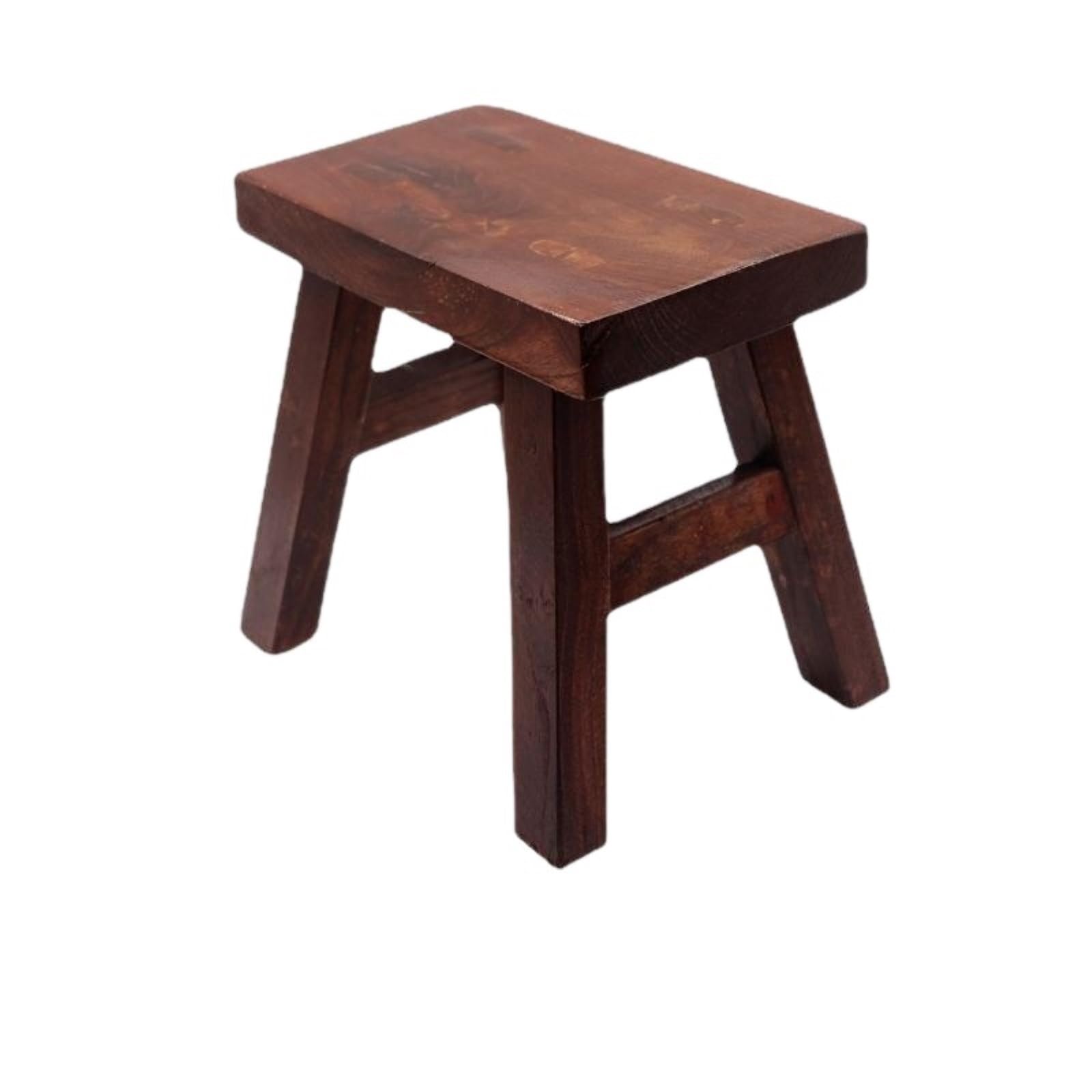 Step ol de madera maciza, ligera y antideslizante, estable para cocina, baño y hogar, ideal para sala de estar y zapatero (mamá marrón)