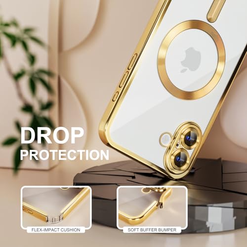 Image of Misea Magnetic for iPhone 16 Case Compatible with MagSafe Gold