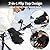 yoostooper Rechargeable Electric Heated Gloves for Men & Women, Flip Top Design, Full & Half Hand Heating & Fingerless Option, Perfect for Cold Weather Work, Cycling, Skiing & Outdoor Snow