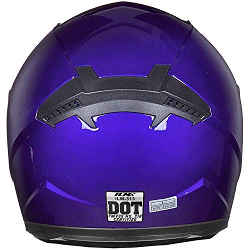 Ilm Full Face Motorcycle Street Bike Helmet With Removable Winter Neck Scarf + 2 Visors Dot Model-Jk313 (Xl, Blue) #TOP4