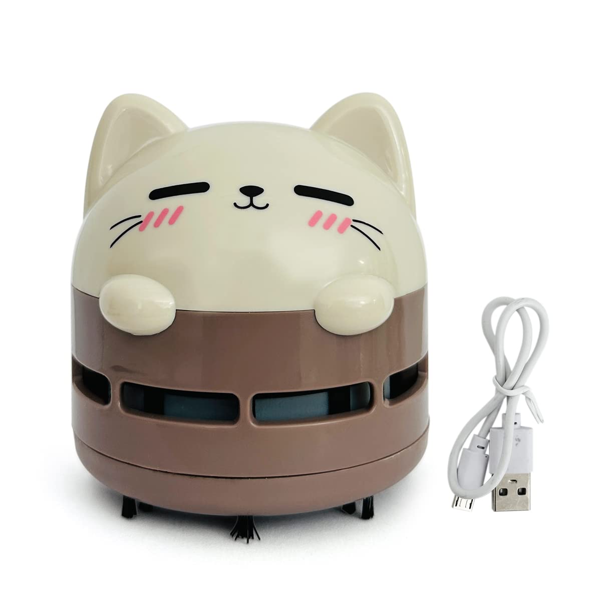 allydrew Mini aspirapolvere portatile USB da tavolo, gatto moka
