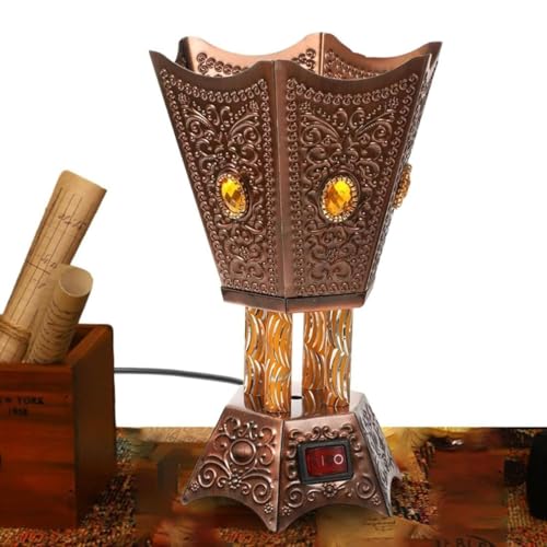 Image of Drumstone (𝐒𝐩𝐞𝐜𝐢𝐚𝐥 𝟏𝟎 𝐘𝐞𝐚𝐫𝐬 𝐖𝐚𝐫𝐫𝐚𝐧𝐭𝐲) Arabic Electric Incense Burner - Traditional Middle Eastern Style Bakhoor Censer | Elegant Home & Office Fragrance Diffuser | Ideal Gift