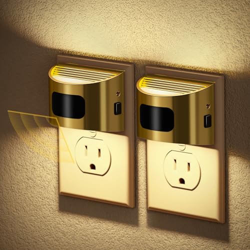 Image of JandCase Motion Sensor Night Light, Night Lights Plug into Wall, Dusk to Dawn Sensor Nightlight with Motion Activated, 30 /60 /100lm Brightness Dimmable, 3000K Warm White, for Kids Bedroom Hallway