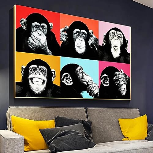 Tableau singe graffiti KEBIA pour transformer un mur blanc vide