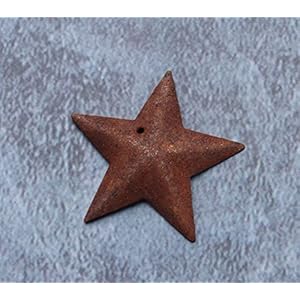 Sowaka 30 pcs barn star with hole vintage rustic primitives small tin stars for christmas halloween home farmhouse wall diy crafting decoration 3 cm  urban country home decor