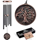 Gabzart Wind Chimes for Outside, Vintage Tree of Life Deep Tone Wind Chime Outdoor Clearance, Memorial/Festivals/Birthday Gift for Mom Dad Women Grandma, Garden Porch Patio Decor (32' Tree of Life)