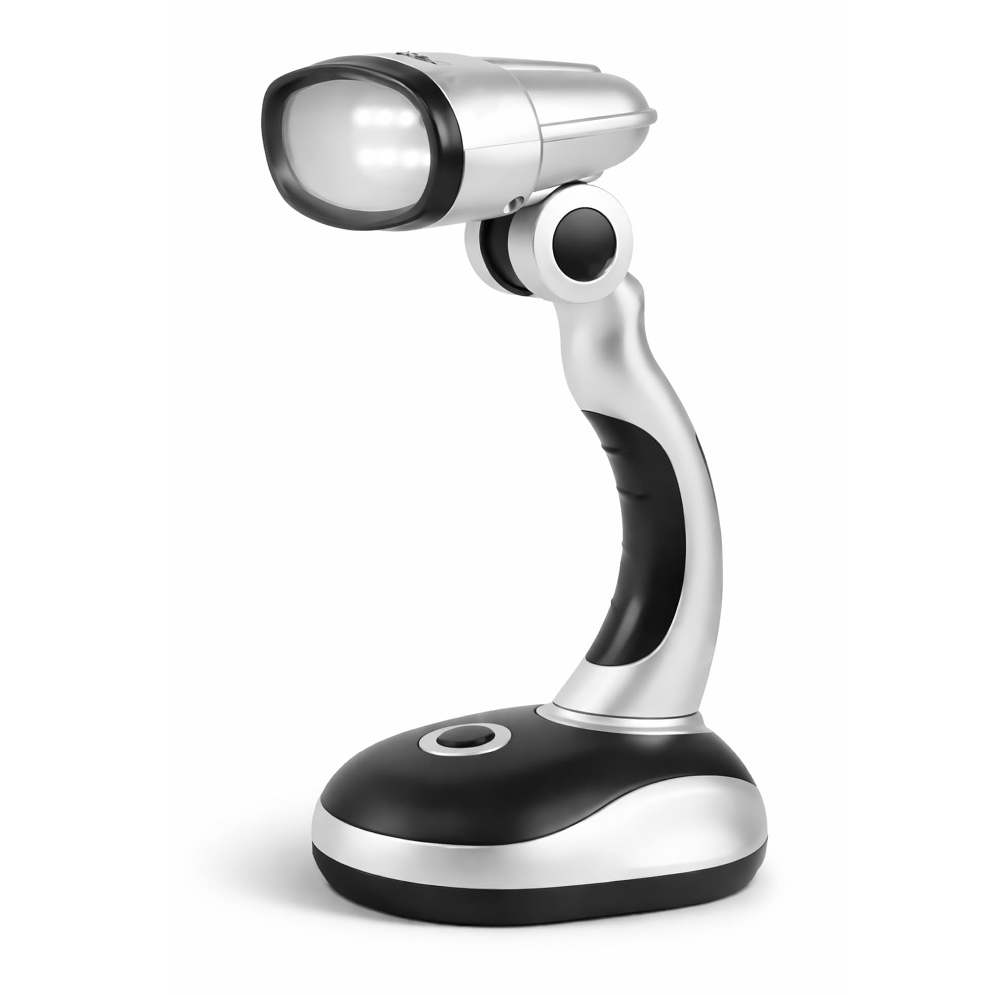 D.A.Y. Republic Portable Battery Powered Desk Lamp Light, Flexible 180 Degree Head with 12 Powerful LEDs Great for Work 10 Metre Range, Cordless Bright Torch for Home, Office & Camping