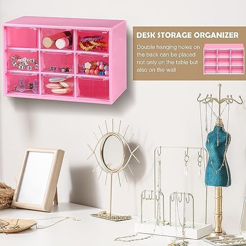 Mini Plastic Drawer Organiser, Art Craft Organisers and Storage Used In Desk, Vanity in Home Or Office - Image 2