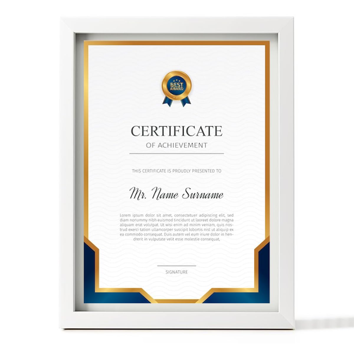 A4 PICTURE PHOTO FRAMES STYRENE FRONT CERTIFICATE FRAME 21 X 29.7CM WALL MOUNTABLE OR TABLETOP PHOTOS DISPLAY HOME OFFICE DÉCOR DOCUMENT FRAME (1, White)