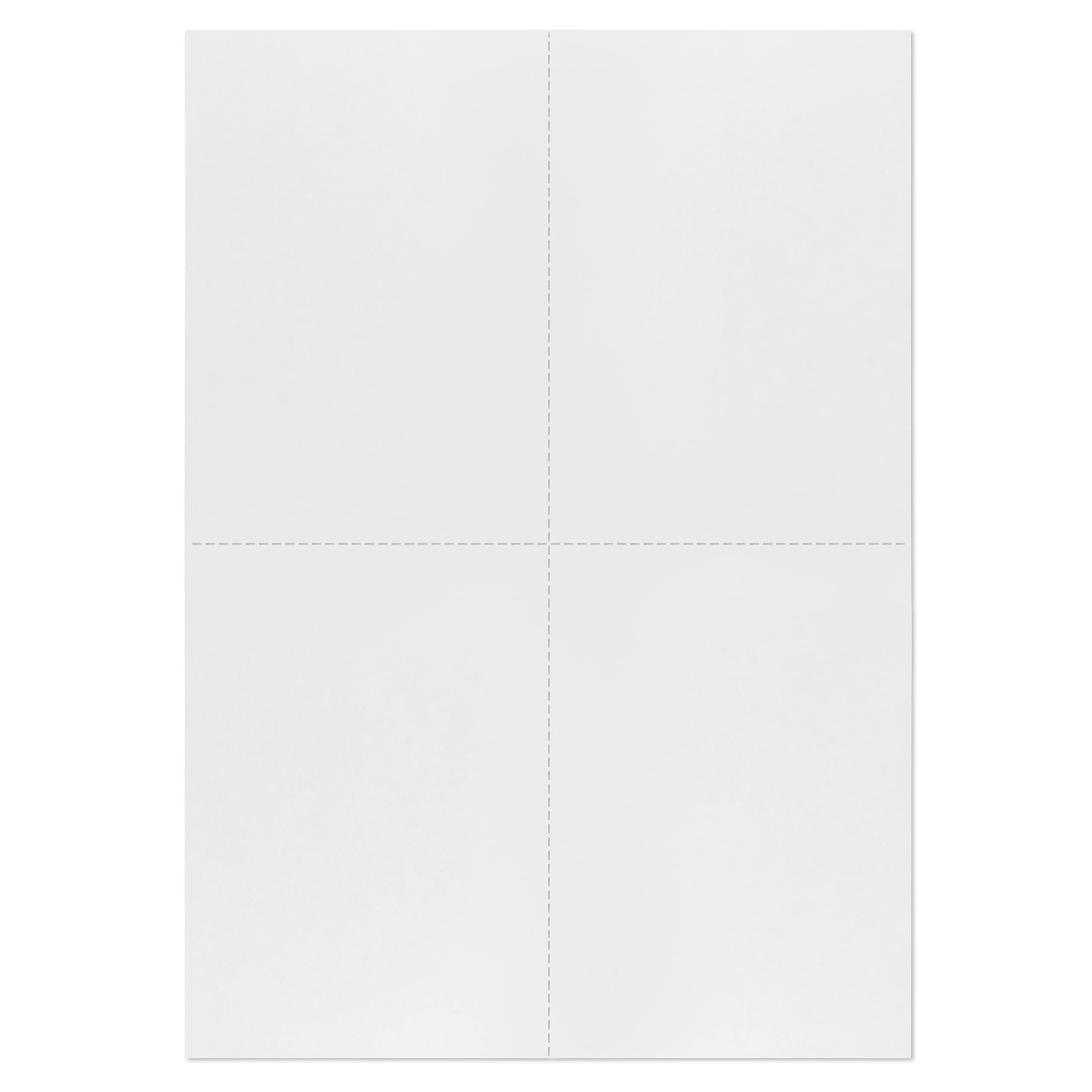 mashpaper Papier do kopiowania perforowany DIN A4 biały karton 100 g/m² 4 sekcje 500 arkuszy w opakowaniu