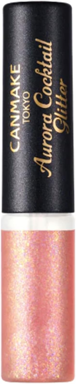 Canmake Aurora Cocktail Glitter Cream 03 Cranberry Sangria 0.1 oz (2.9 g) Glitter Pearl Teardrop Bag Lower Eyelid