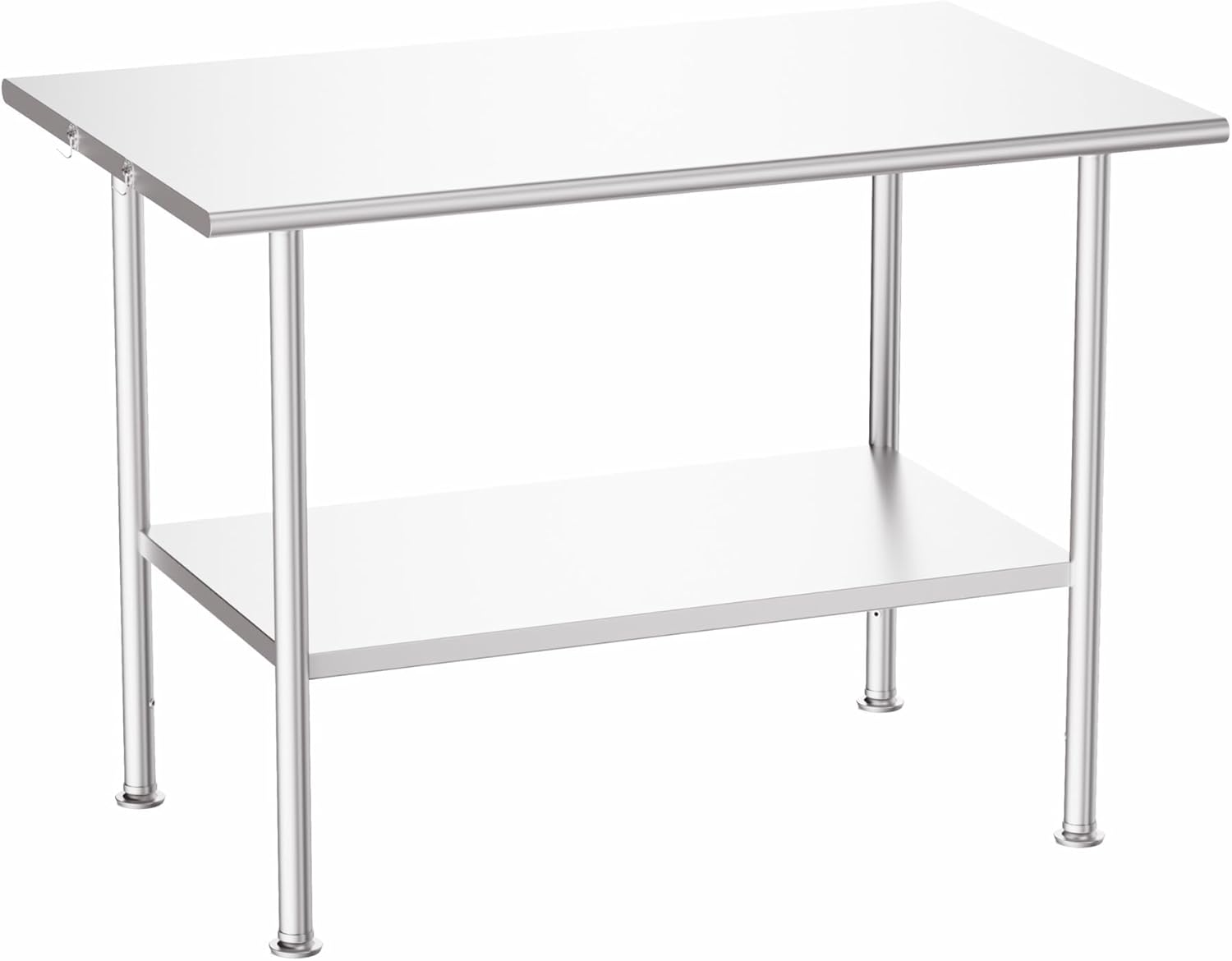 All-Stainless Steel Prep Table 30x48 with Rounded Edges