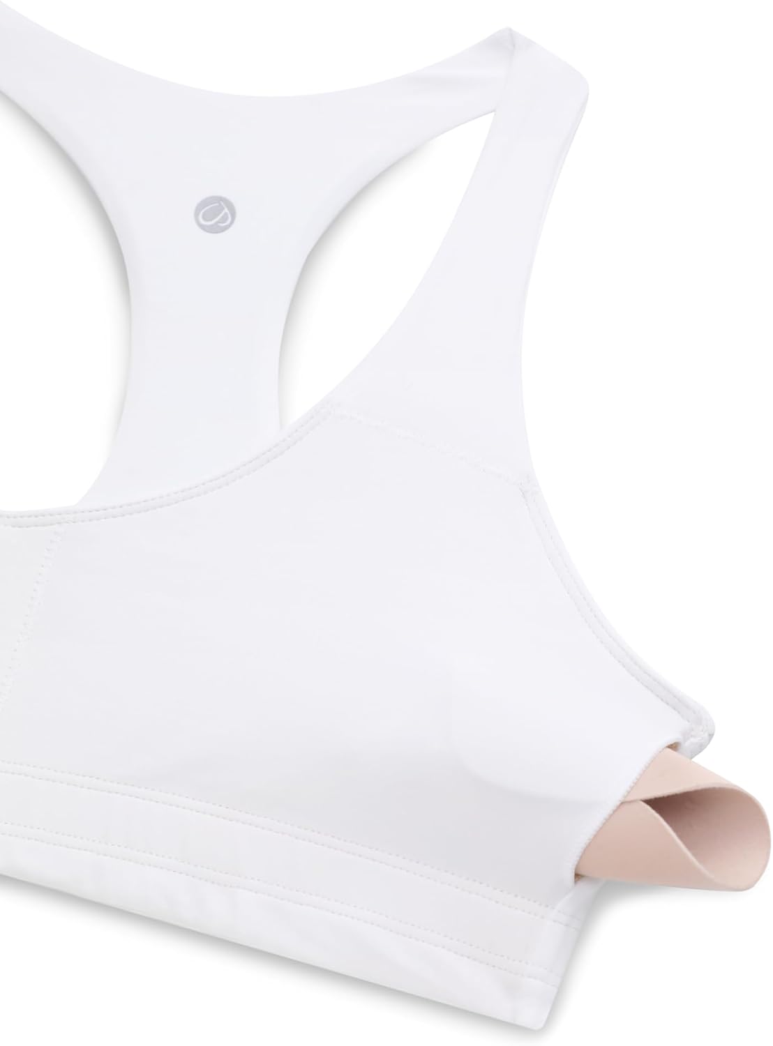 CRZ YOGA Butterluxe Racerback Sports Bras for Women - V Neck Supportive Padded Wireless Athletic Yoga Crop Top - Image 6