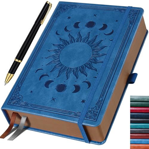 HwxBen Cuaderno Rayado B5 con 360 páginas, papel de 100 g/m², con bolígrafo incluido – Color Azul – Ideal para apuntes diarios, notas de trabajo o ideas personales, diseño portátil.