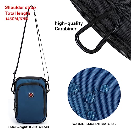 Image of Unisex Casual Fashion Multifunctional Mini Shoulder Bag Crossbody Bag Travel Passport Wallet Bag