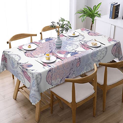 Native American Dream Catcher Printed Rectangle Tablecloth Waterproof Wrinkle Free Table Cloth Kitchen Table Cover Decoration For Dining Table Buffet Parties Camping 54 X 27 In #TOP1