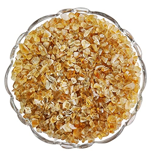Image of Reiki Crystal Citrine Chips Stone for Vastu Natural Clear Citrine Chips for Aquarium Home Decor Garden Table Decor Stones Pebble Reiki Gemstones 1 Kg