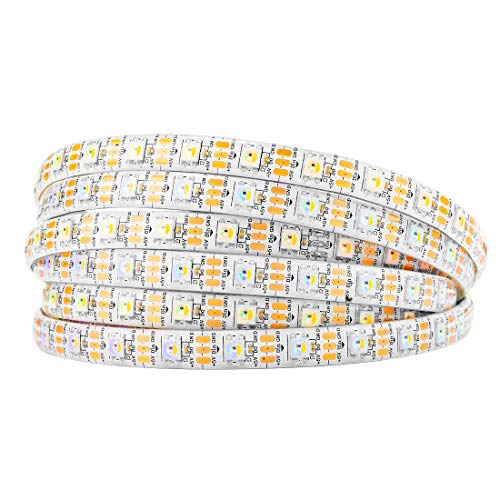 BTF-LIGHTING RGBW RGBCW White SK6812 (Similar WS2812B) 16.4ft 5m 60leds/Pixels/m Individually Addressable Flexible 4 Color in 1 LED Dream Color LED Strip Waterproof IP65 DC5V