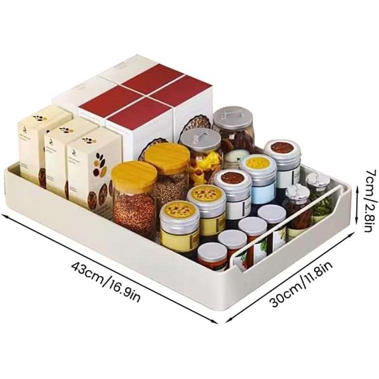 Wakects Ausziehbare Schublade Für Küche - Schrankorganizer Mit Klebefolie