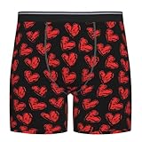 YSBKN Red Heart Mens Underwear Stretch Breathable Boxer Briefs Novelty Gifts X-Large