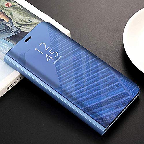Image of Helix Dustproof Mirror Leather Flip for Samsung Galaxy A30s SM-A307FN /DS - Blue