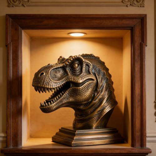 Busto decorativo cabeza de dinosaurio Tyrannosaurus Rex miniatura 5