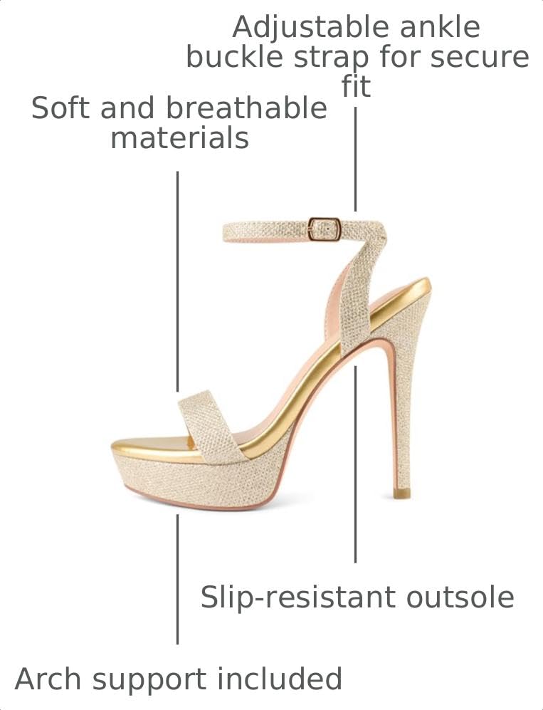 Image of MERUMOTE Women's Open Toe Stiletto High Heels | Platform Stiletto Sandals, Platform Sandal Heels, Heels for Women Sexy