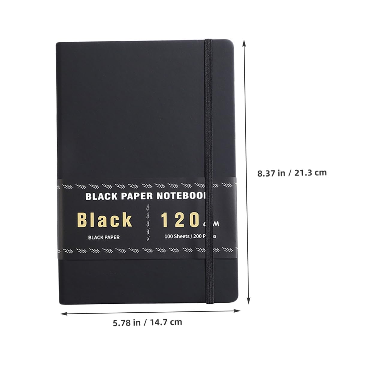 Baluue Quaderno per Disegno Facile da Trasportare Carta Nera 200 Pagine Formato A5 Design Vintage, per Progetti Creativi e Journaling