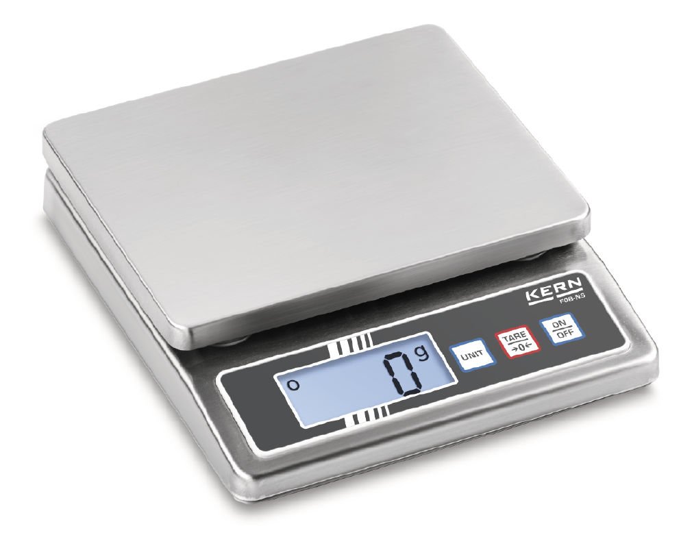Balanza de mesa de acero inoxidable KERN FOB 0.5K-4NS