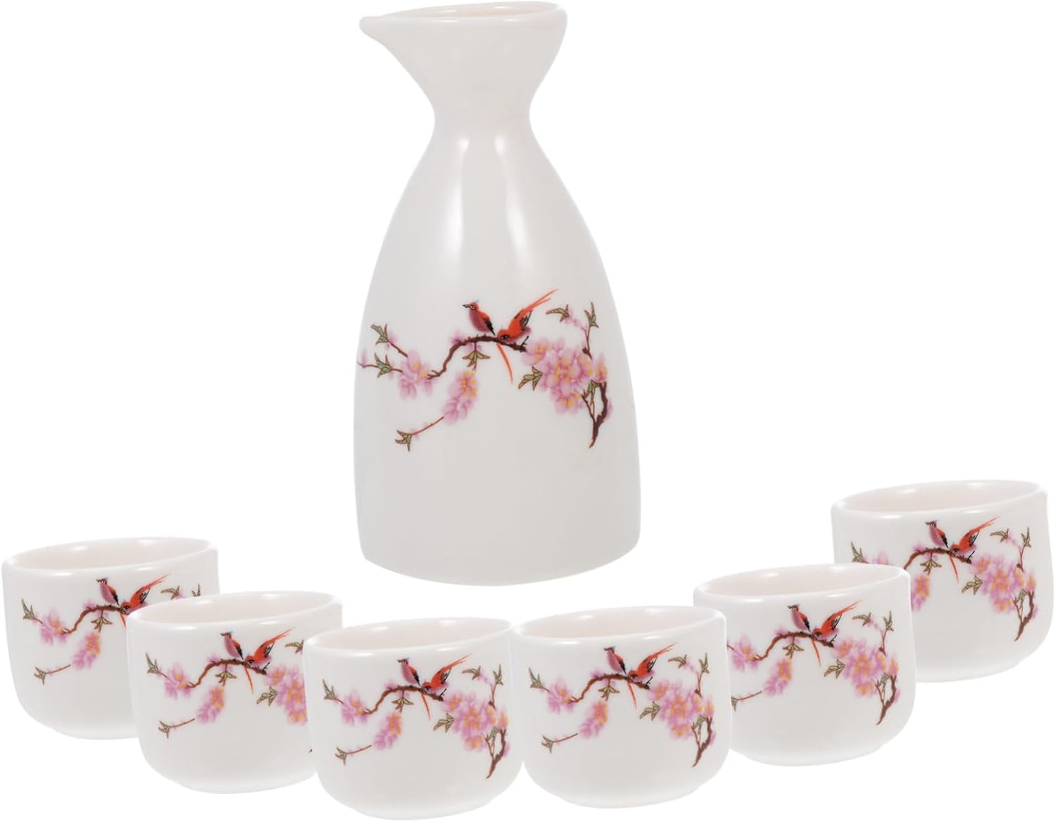 Japanese Style Ceramic Sake Bottle Set for Spirits and Water