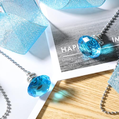 Image of Jovitec 2 Pcs Ceiling Fan Light Pull Chain, Blue Color