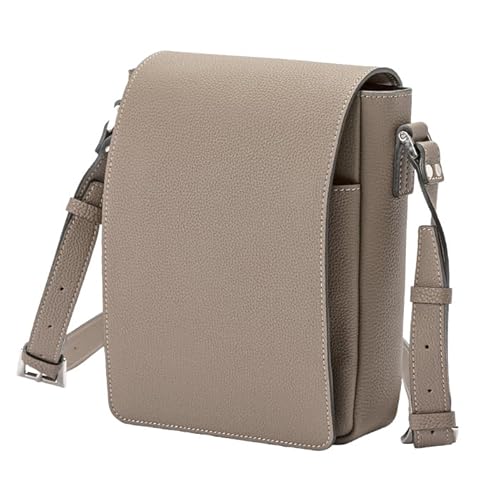 [豊岡鞄] マスミ鞄嚢 かぶせショルダーバッグ A5縦 ドイツシュリンク トープ/メンズ レディース 本革 ショルダーバッグ A5サイズ手帳収納