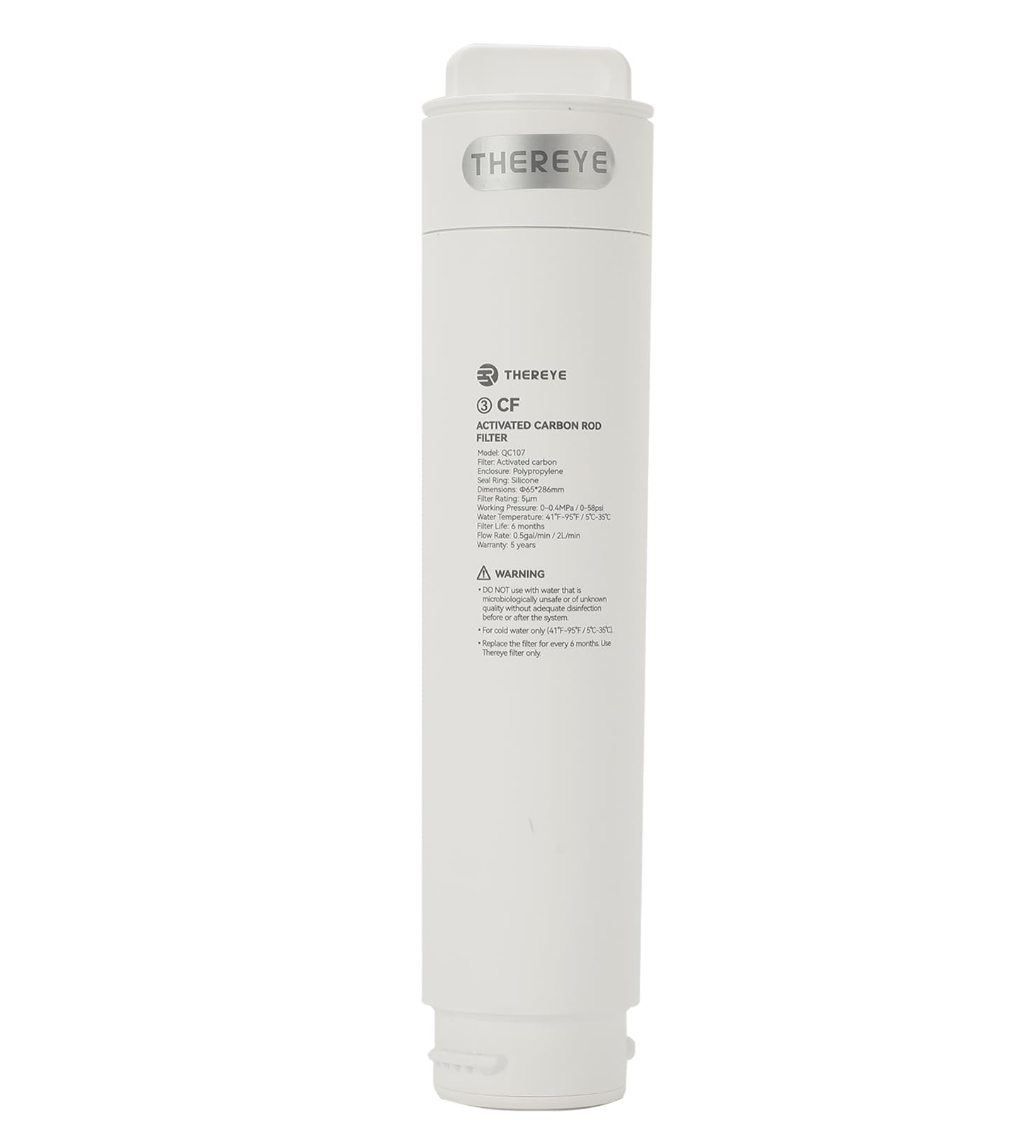 Activated Carbon Rod Filter Replacement CF Water Filter, Applicable to Thereye ER-WP02 Reverse Osmosis Water Filter System