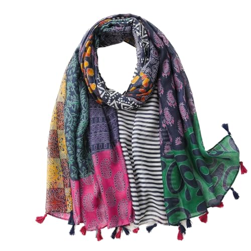 Women's Fall Scarf Summer Shawl Thin Vintage Travel Soft Fringe Uv Protection Hawaiian Elegant Scarves