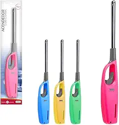 Art House Acendedor de Fogão com Chama - Alumínio ou Aço Inoxidável - Cores Sortidas