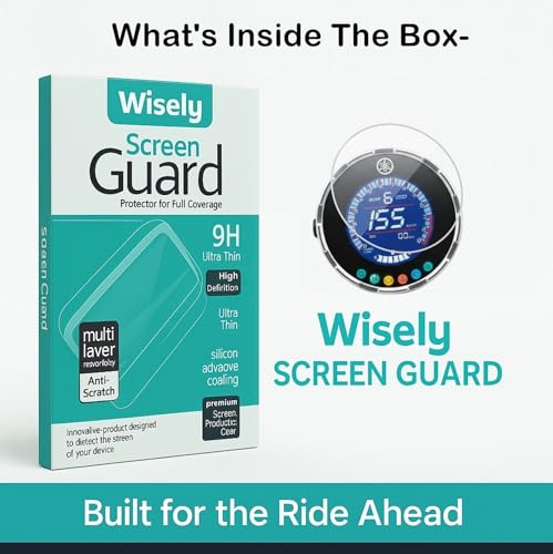 Image of Wisely Pack 2 - Screen Guard for YAMAHA XSR 155 (2025) Bike - TFT Display Digital Meter Protector - HD Clear, Full Cover - Easy Installation Kit - XSR155 Instrument Cluster Accessories